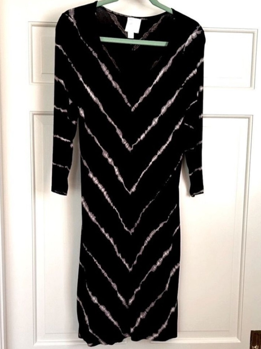 Sunday Gray + Black Mini Dress Gray Long Sleeve Size Small